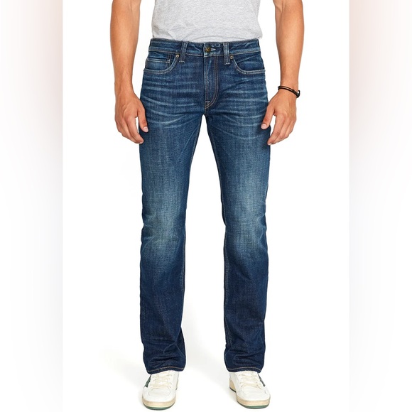 Buffalo Relaxed Straight Driven Men's Jeans in Dark Blue Sanded NWT - Picture 3 of 5